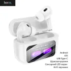 Бездротові навушники Hoco EW72 (Android, iOS, сенсорний LED-екран, шумозаглушення, відображення заряду, часу) - Білий