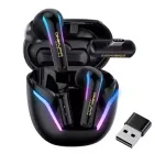 Ігрові TWS навушники ONIKUMA Т27s з мікрофоном | Bluetooth 5.3 + 2.4G | Сенсорне керування | RGB-підсвітка | Для ПК, PS, телефону | Чорні