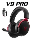 Навушники MCHOSE V9 PRO Black-Red Бездротова Ігрова Гарнтура, Радиоканал/Bluetooth/3.5мм. Знімний Мікрофон, RGB Підсвічування, 7.1 Акумулятор 250 Годин. PC/PS4/PS5/Switch/Xbox